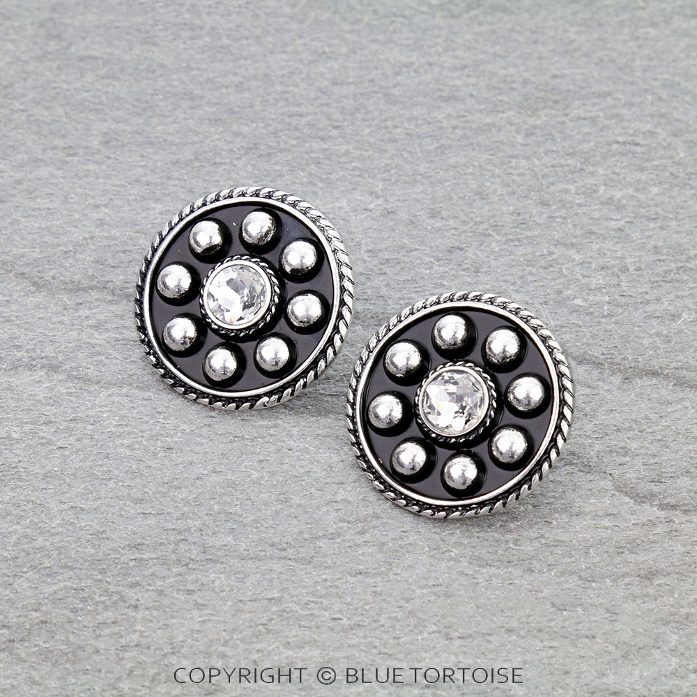 Western Ball TXR Bullet Stud Earrings