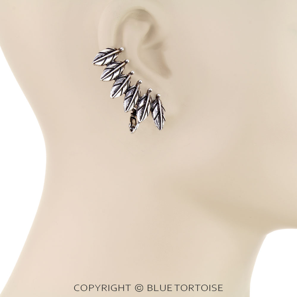 Western Leaf Cuff Earrings - Image 2