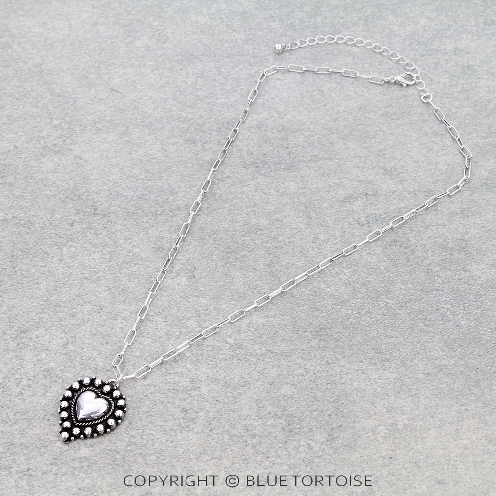 Western Heart Bubble Necklace