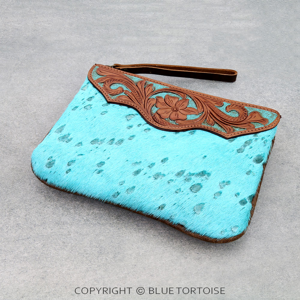 Western Genuine Cowhide Leather Crossbody Bag