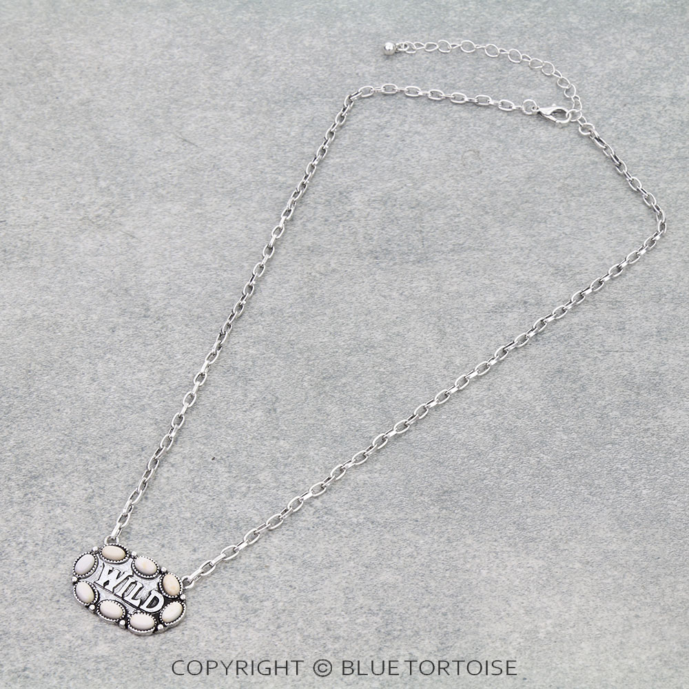 WILD Typography Necklace