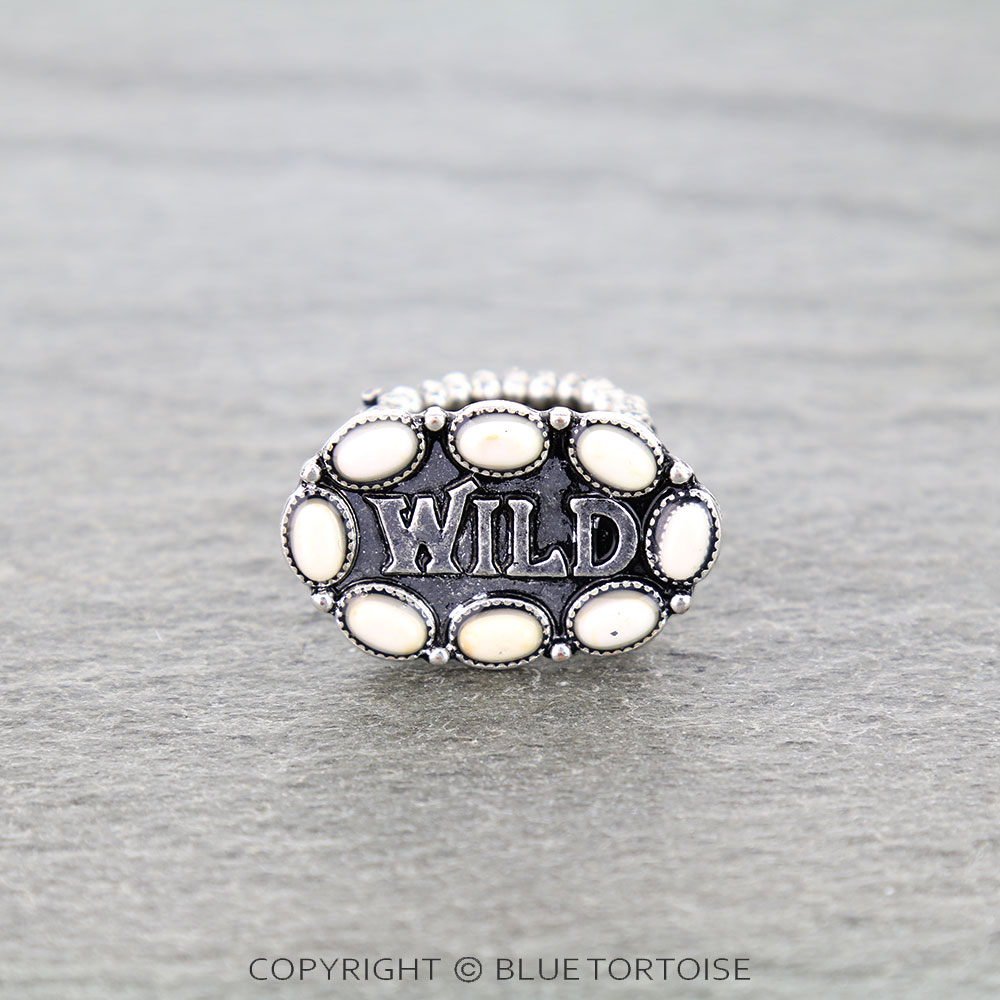 WILD Typography Stretch Ring