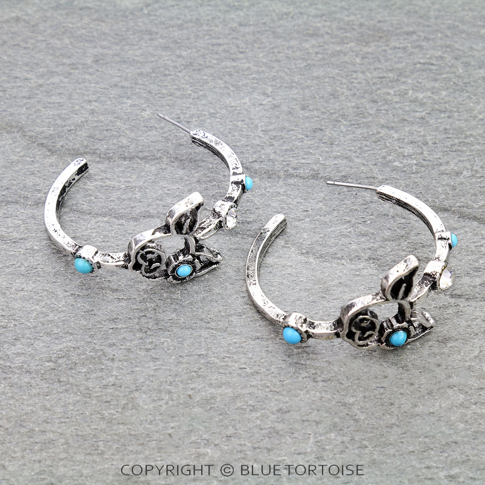 Western Pig Hoop Earrings