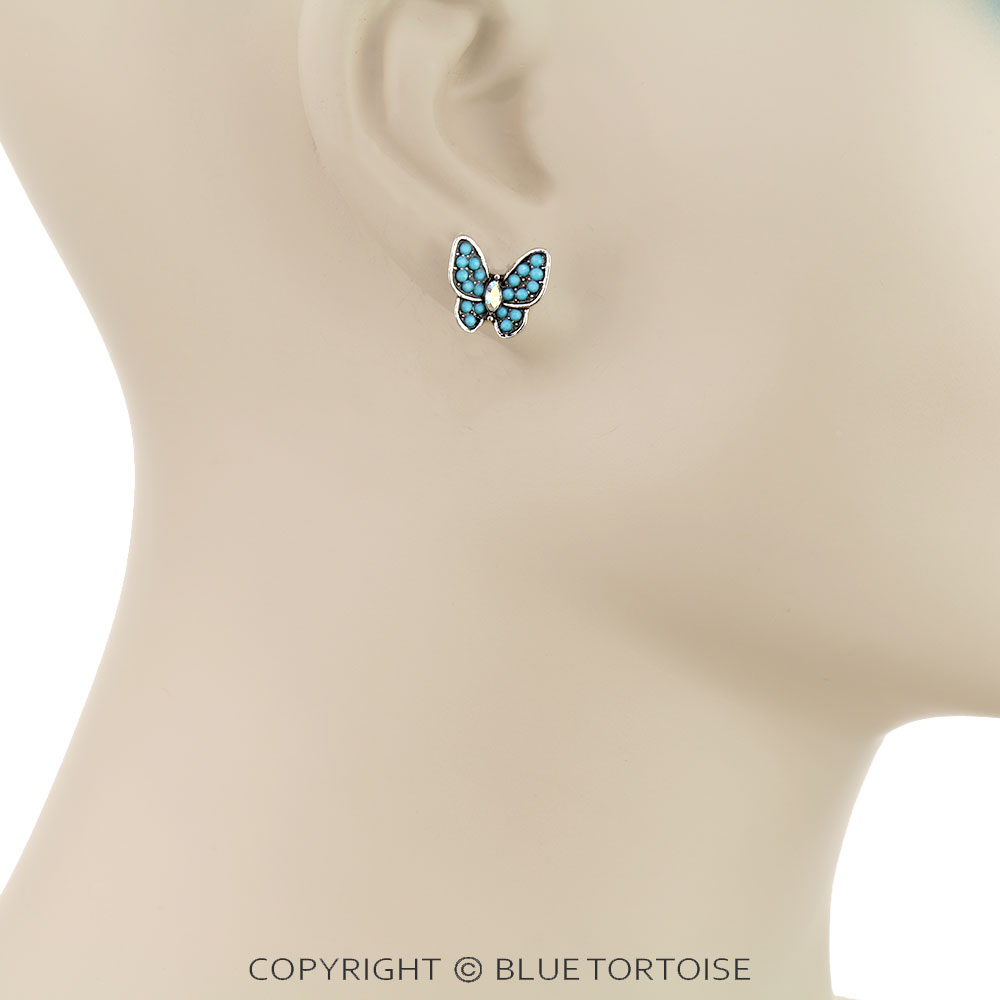 Western Butterfly Stud Earrings - Image 2