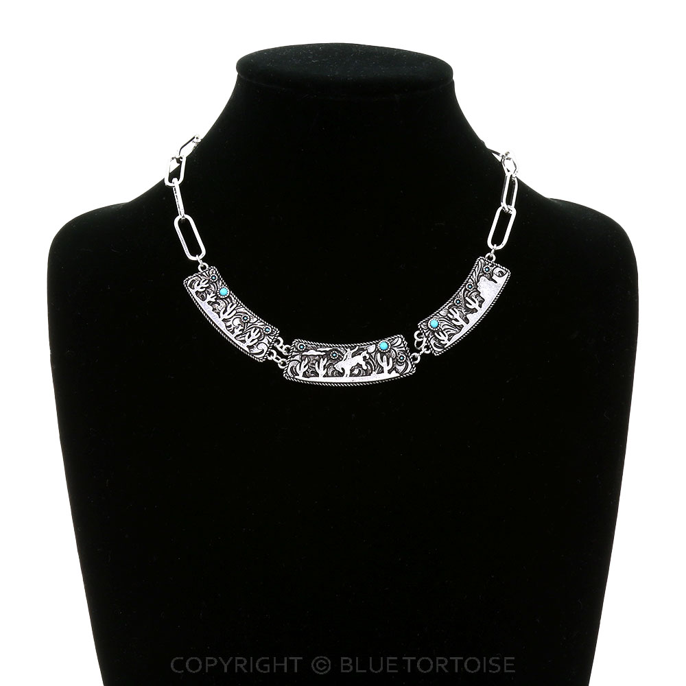 Western Rodeo 3 Plate Necklace - Image 2