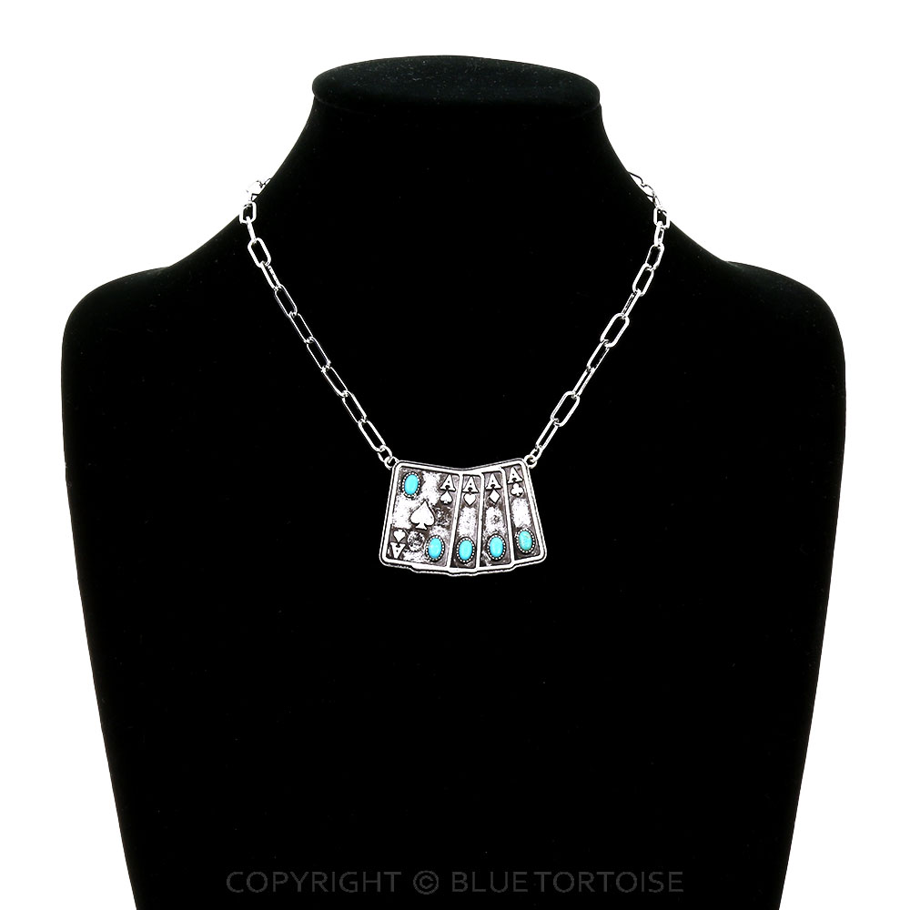 Western Four Aces Necklace - Image 2
