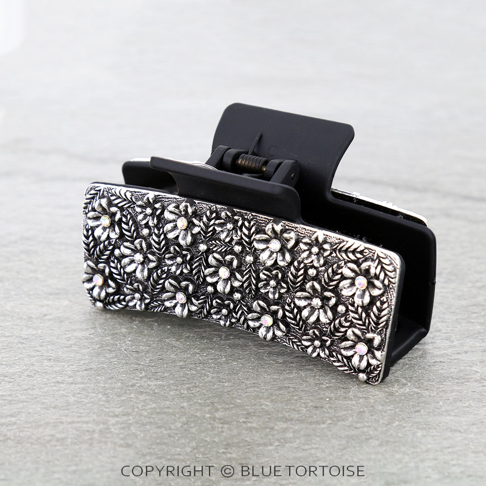 Western Flower Metal Hair Claw Clip