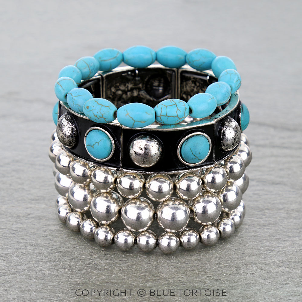 Western Bubble Multi Stackable Bracelet