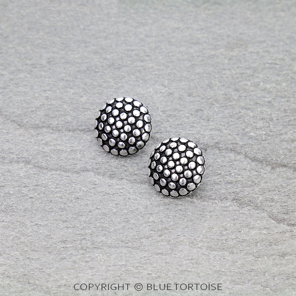 Western Round Ball Bubble Stud Earrings