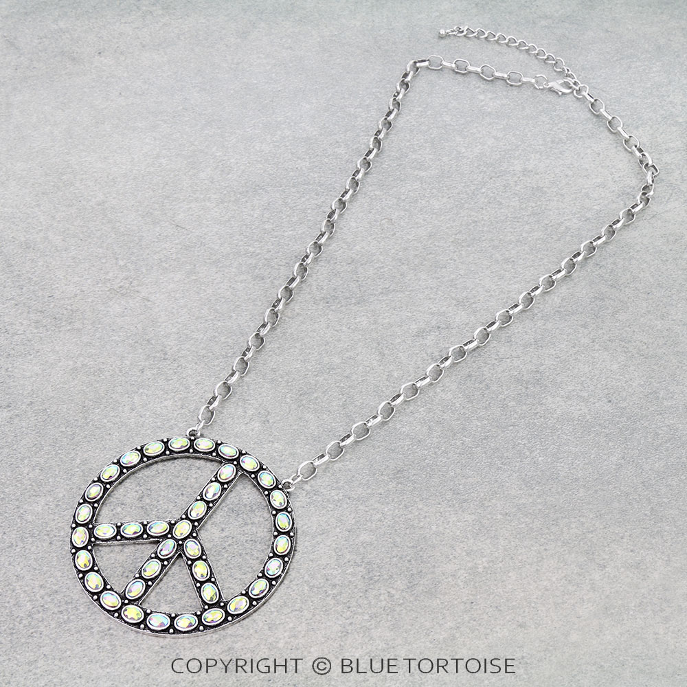 Western Large Peace Sign Necklace
