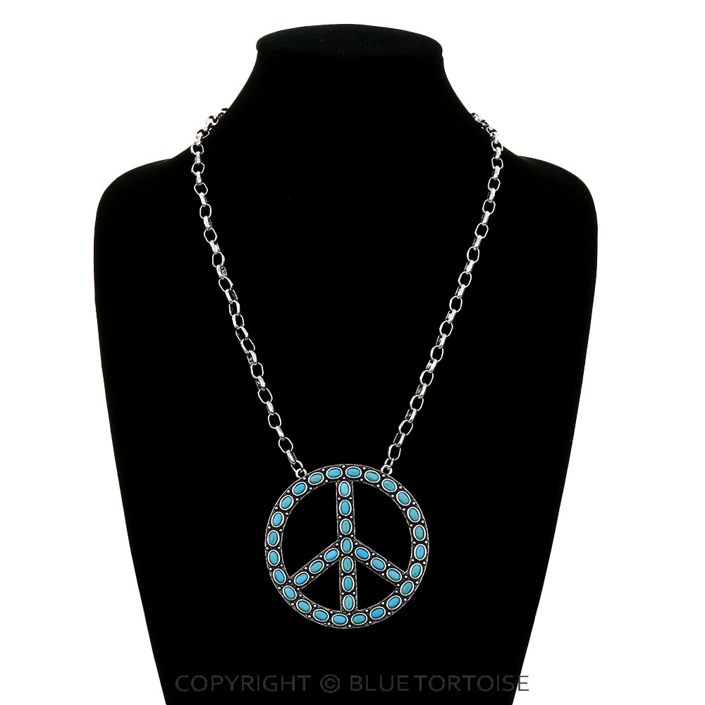 Western Large Peace Sign Necklace - Image 2