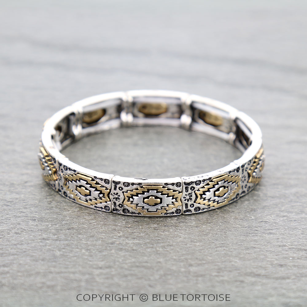 Western Aztec Stretch Bracelet