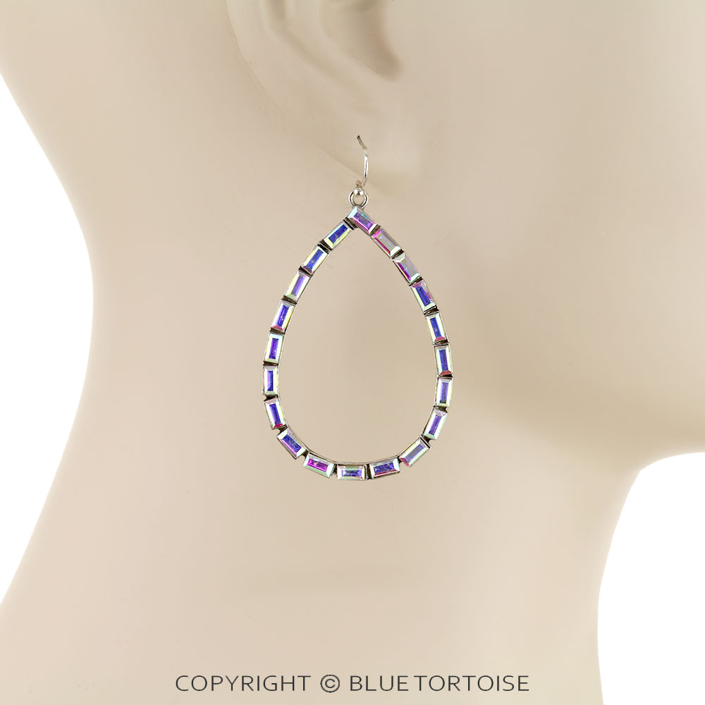 Western Teardrop Stone Dangle Earrings - Image 2