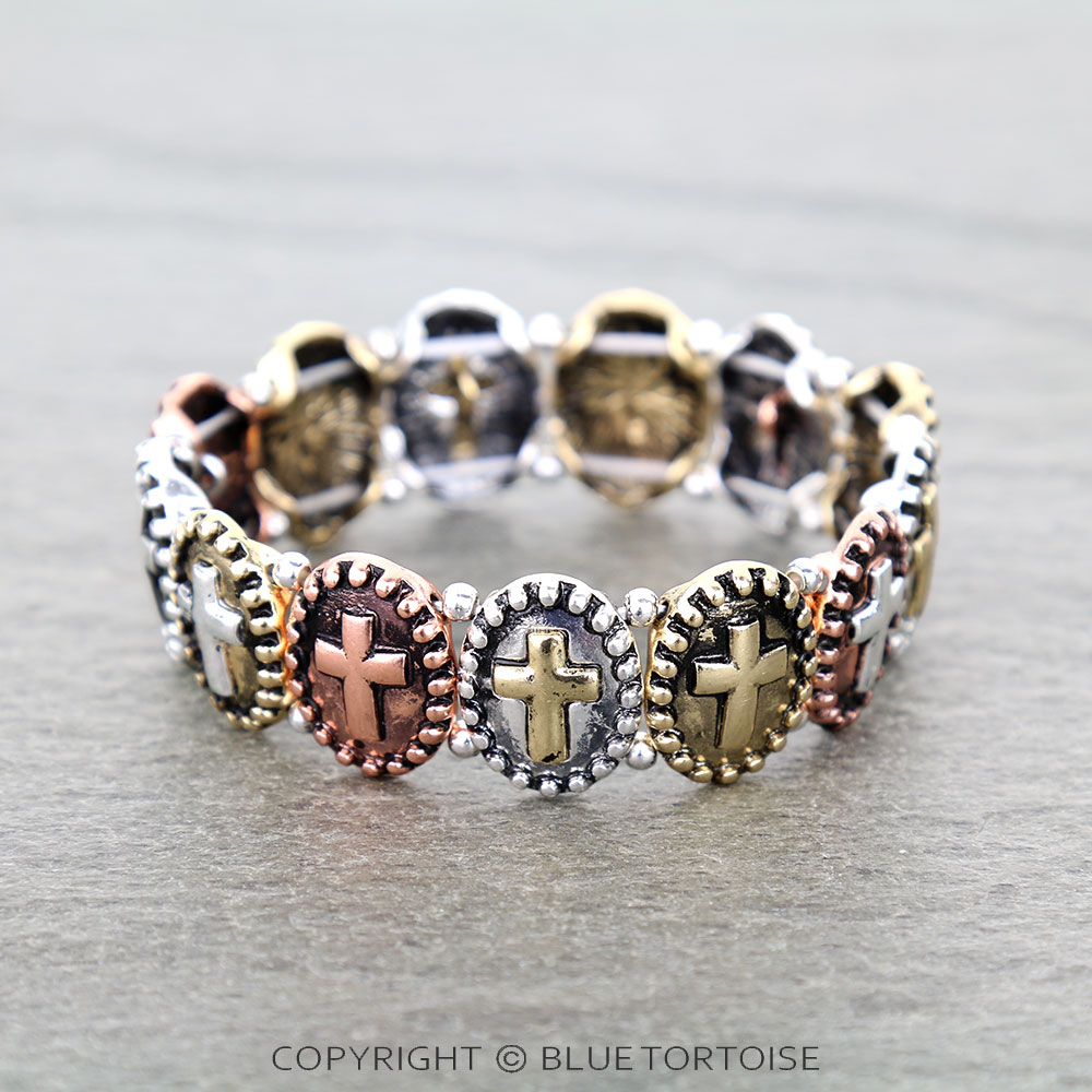 Western Cross Stretch Bracelet