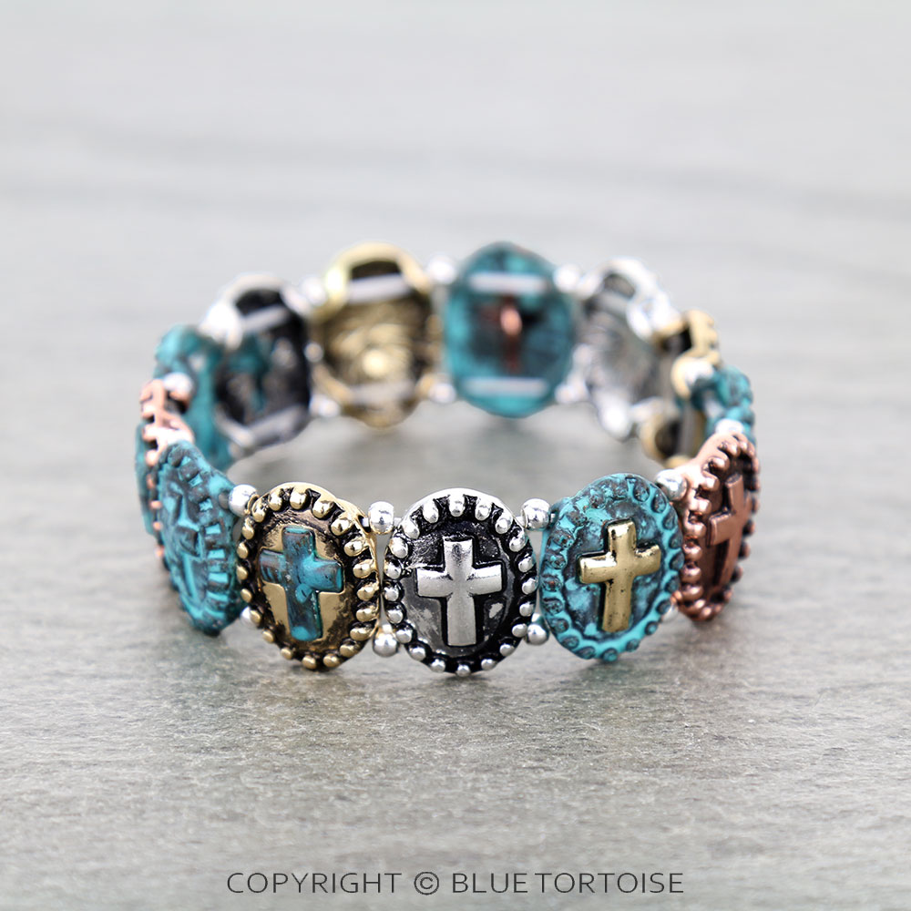 Western Cross Stretch Bracelet