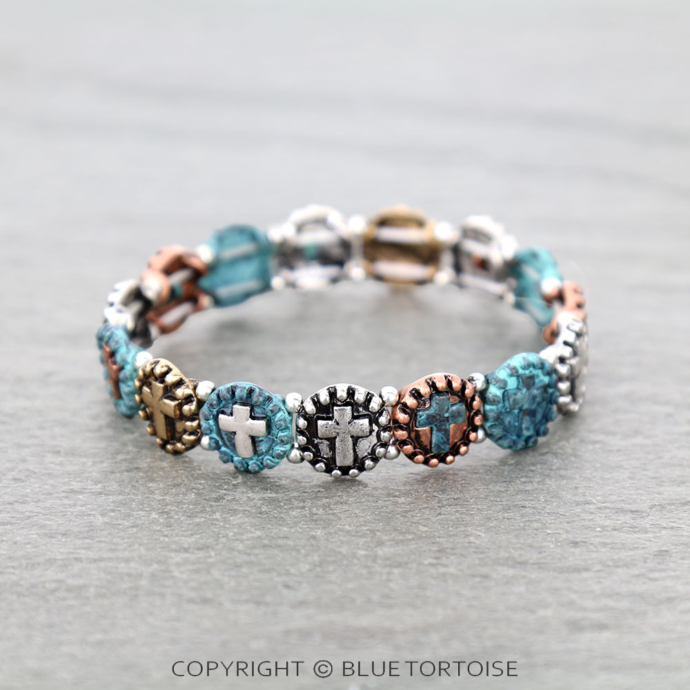 Western Cross Stretch Bracelet