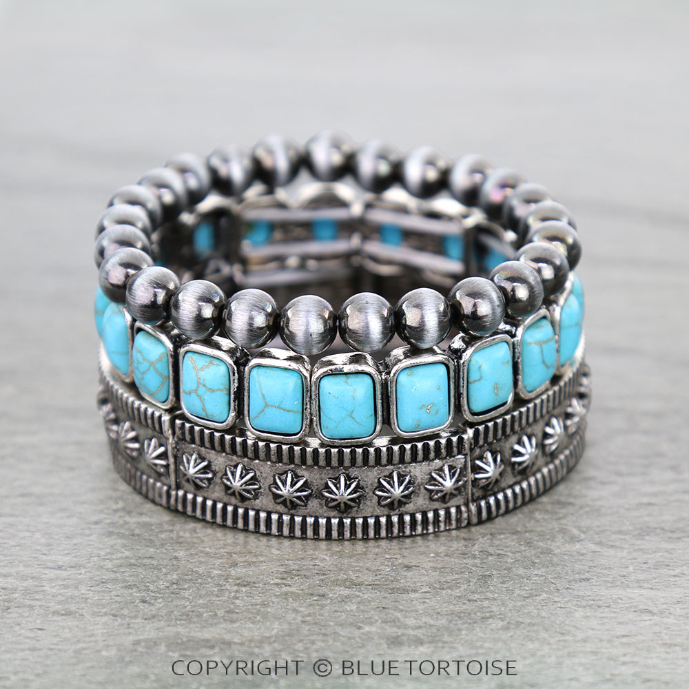 Western Style Stone Stackable Bracelet