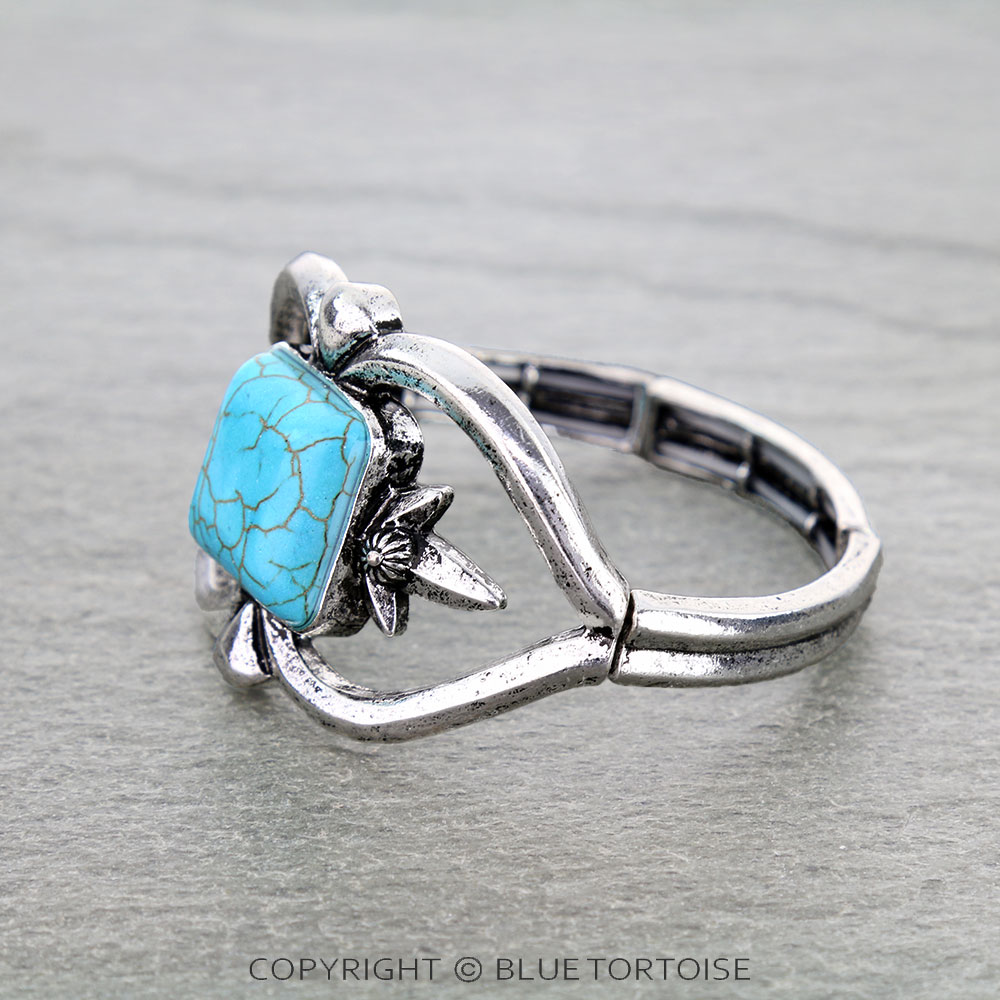 Western Semi Stone Stretch Bracelet - Image 2