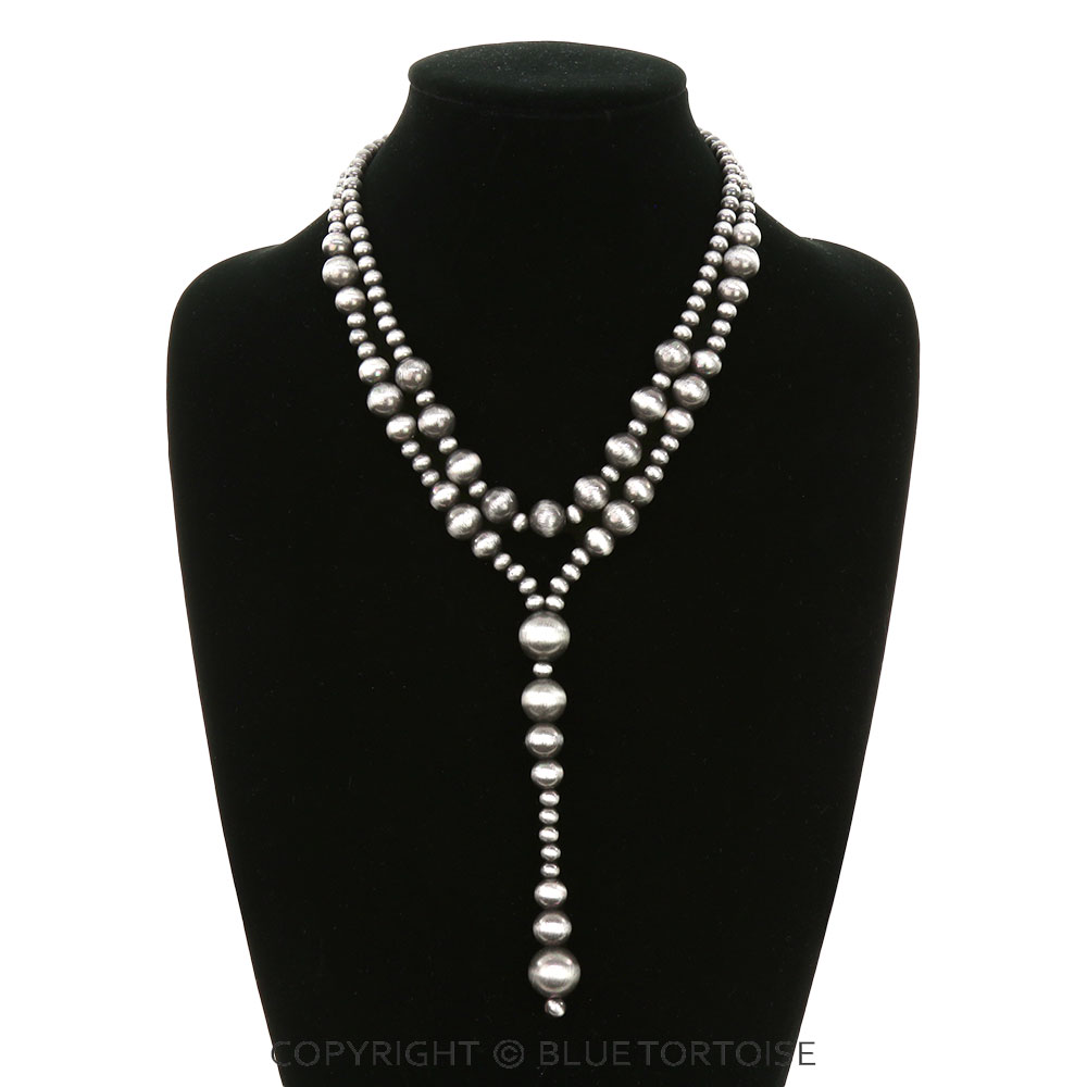 Western Navajo Style Pearl Y Necklace - Image 2