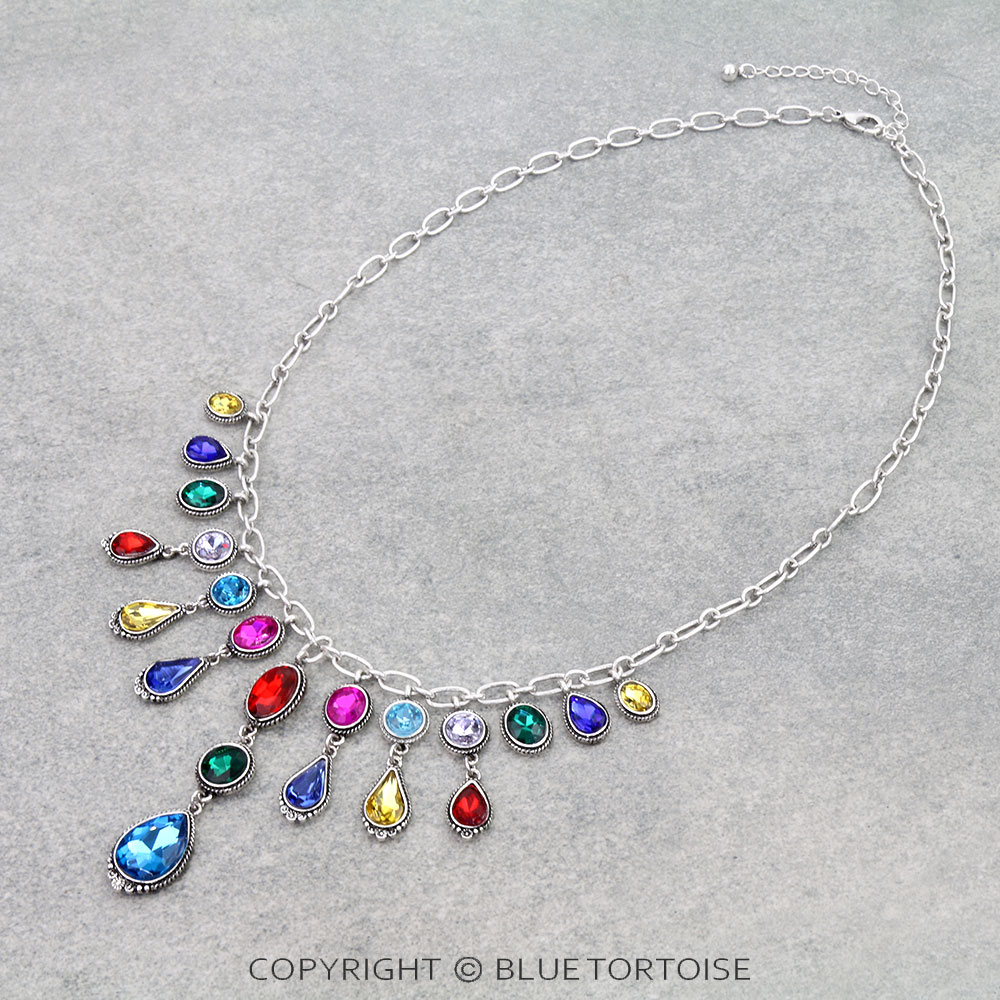 Western Stone Multi Charm Necklace