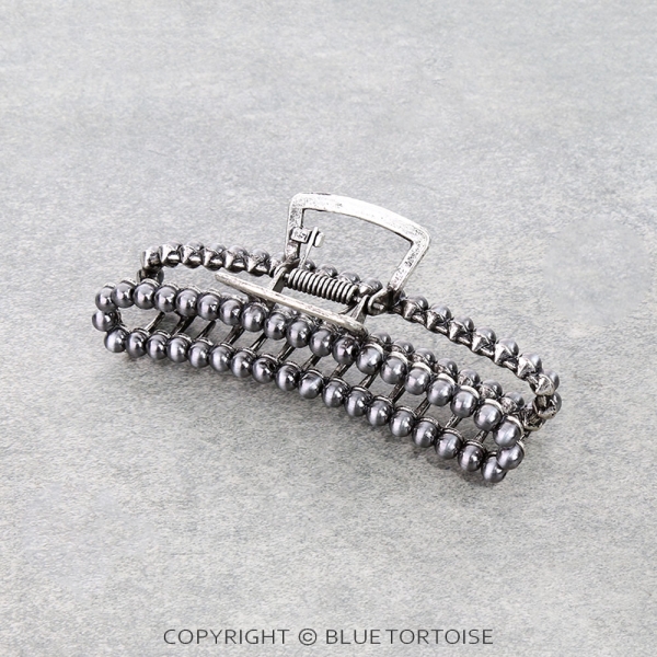 4.25" Stone Bead Hair Claw Clip - Image 2