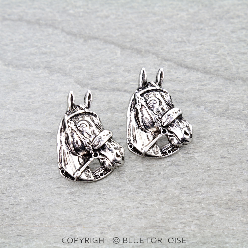 Western Horse Head Stud Earrings