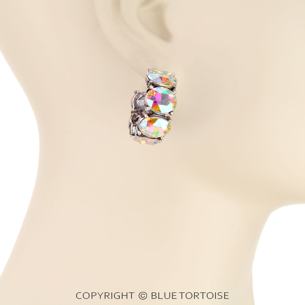 Western Stone Hoop Earrings - Image 2