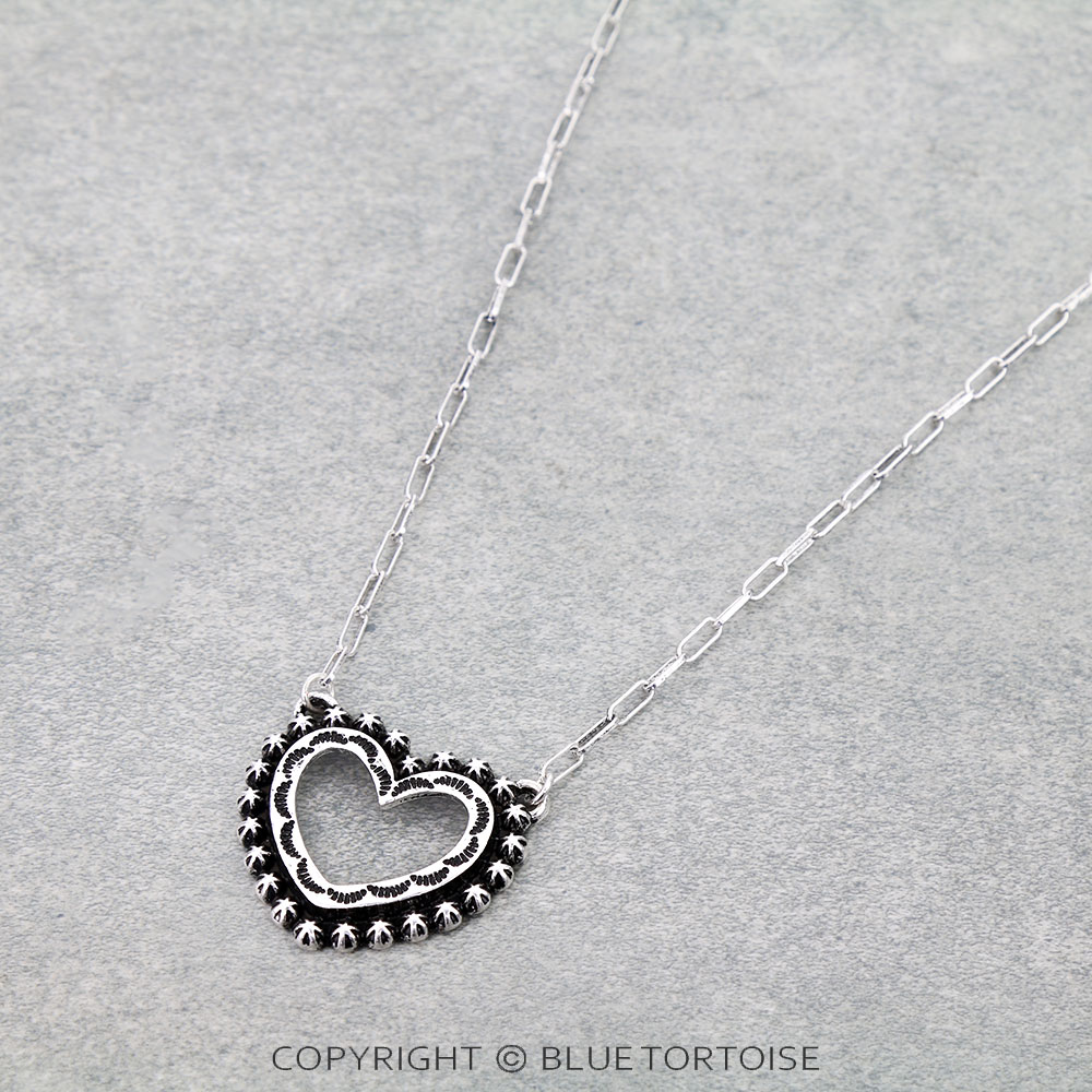 Western Heart Cut Necklace