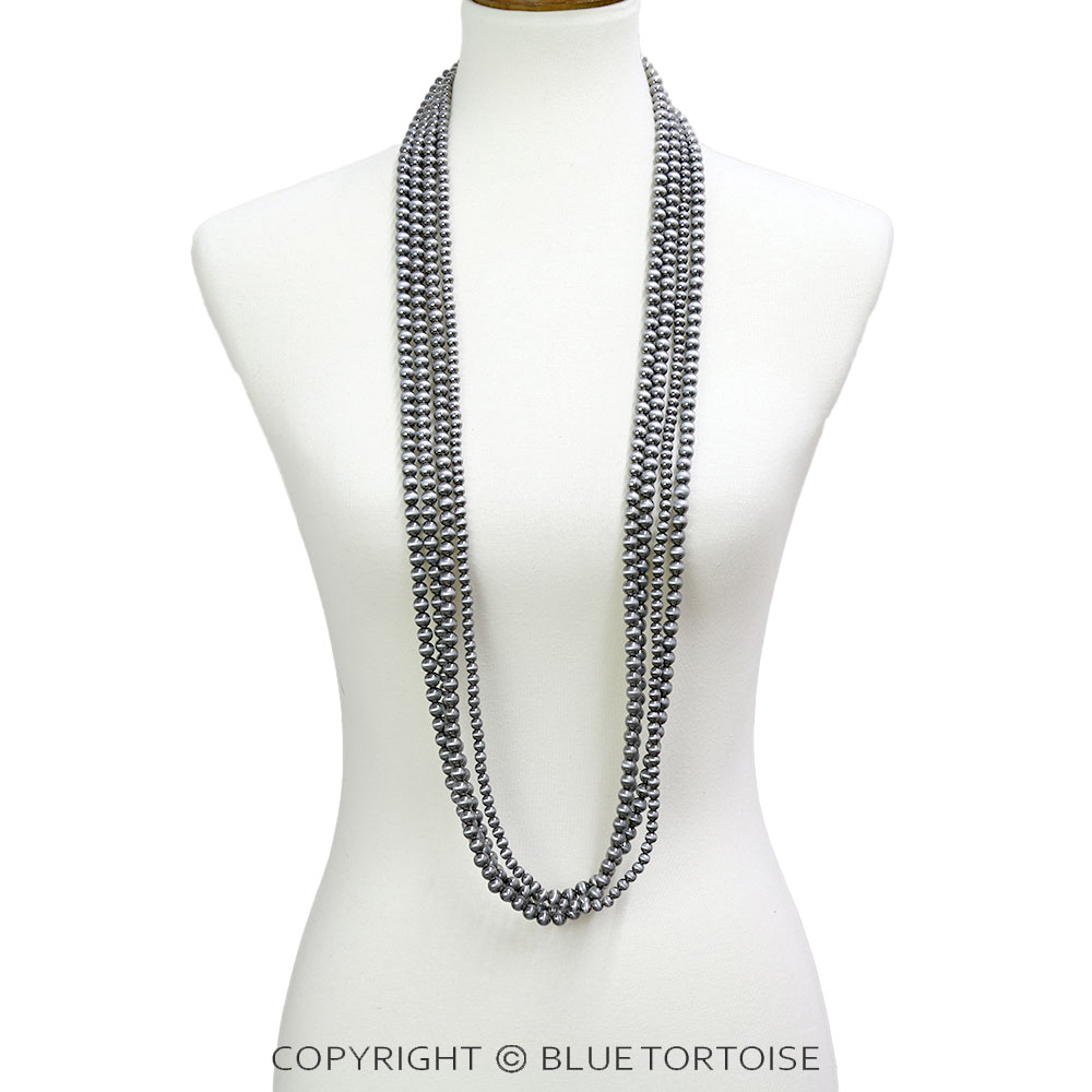 Navajo Style Pearl 4 Strands Necklace - Image 2
