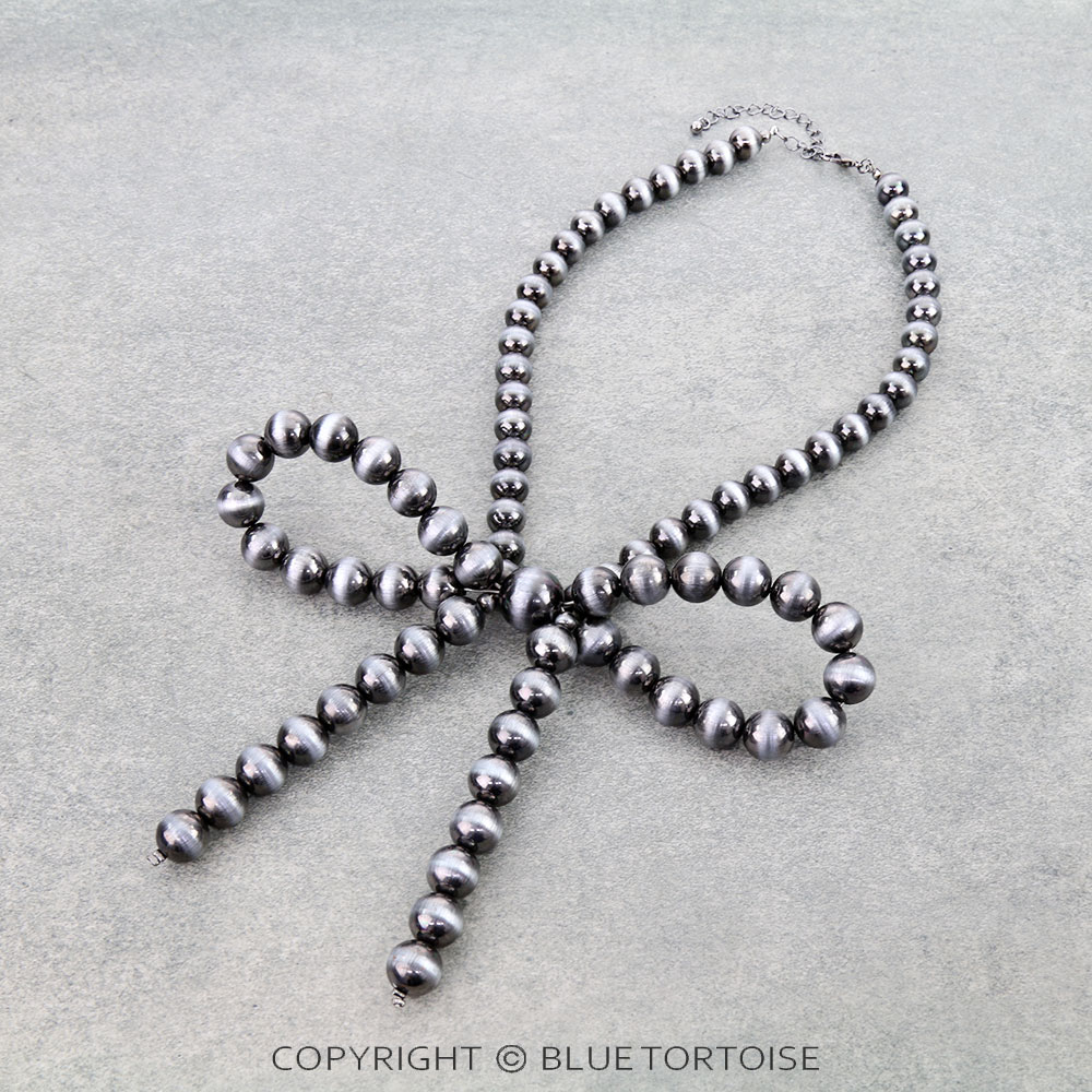 Navajo Style Pearl Bow Necklace