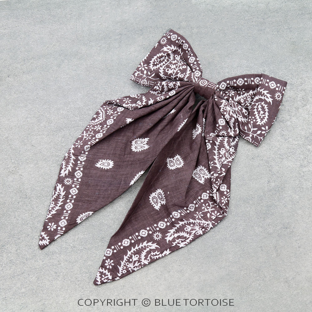 Paisley Bow Hair Barrette
