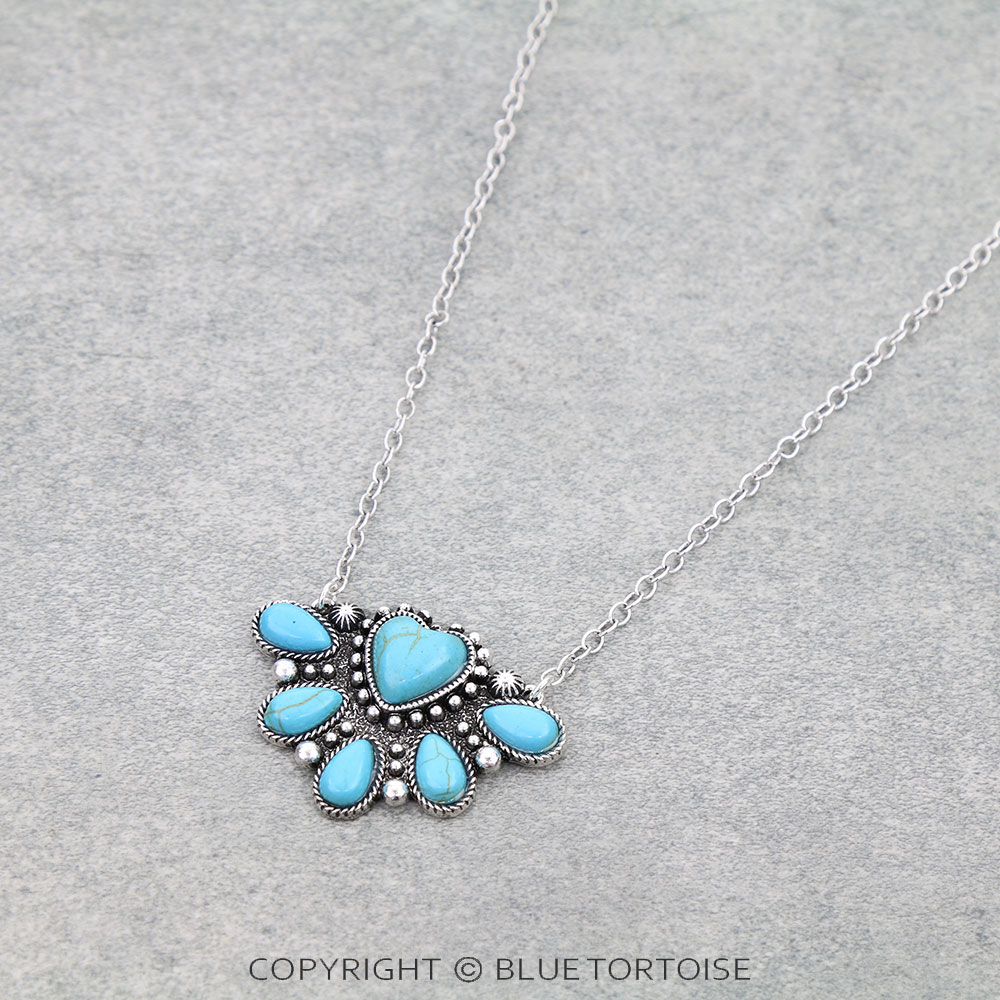 Western Heart Half Concho Necklace