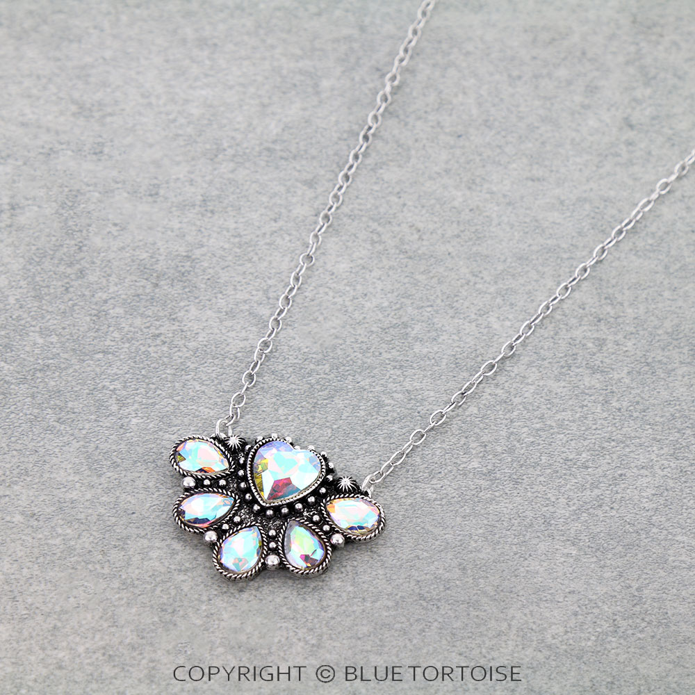 Western Heart Half Concho Necklace
