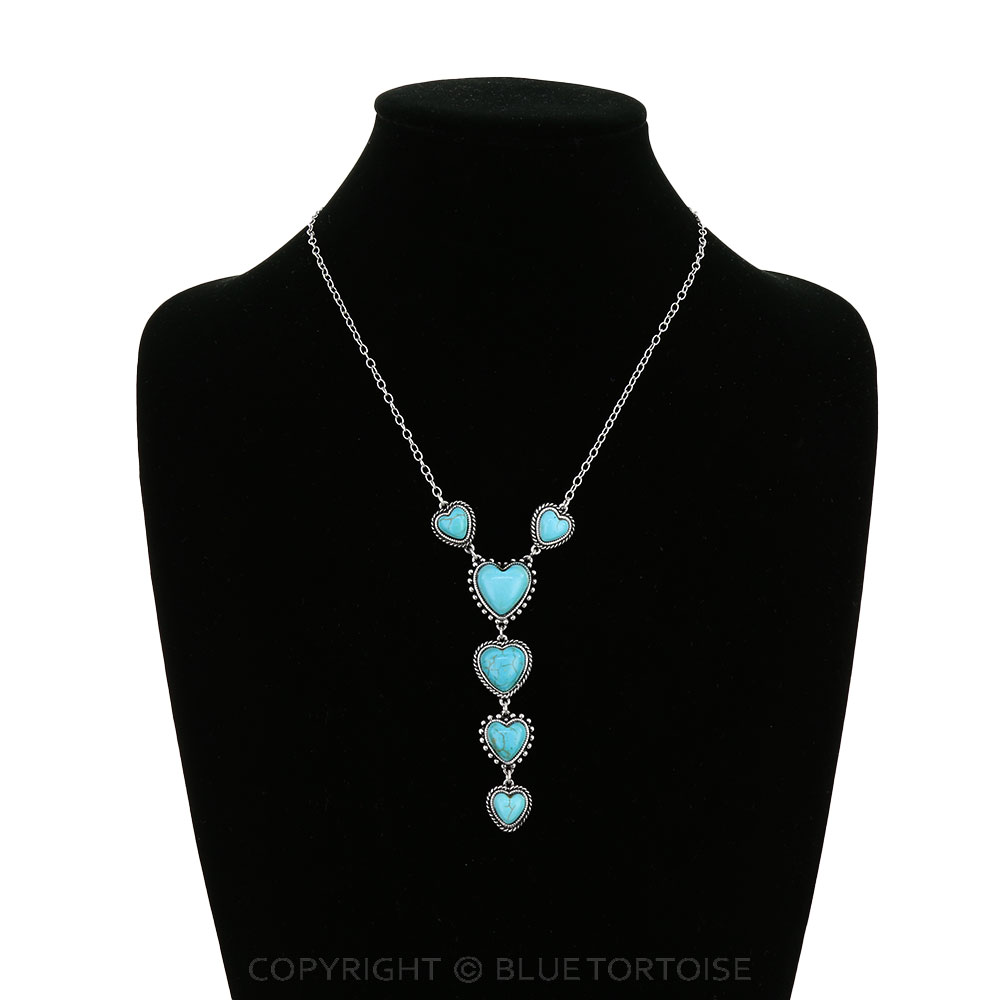 Western Heart Stone Y Necklace - Image 2