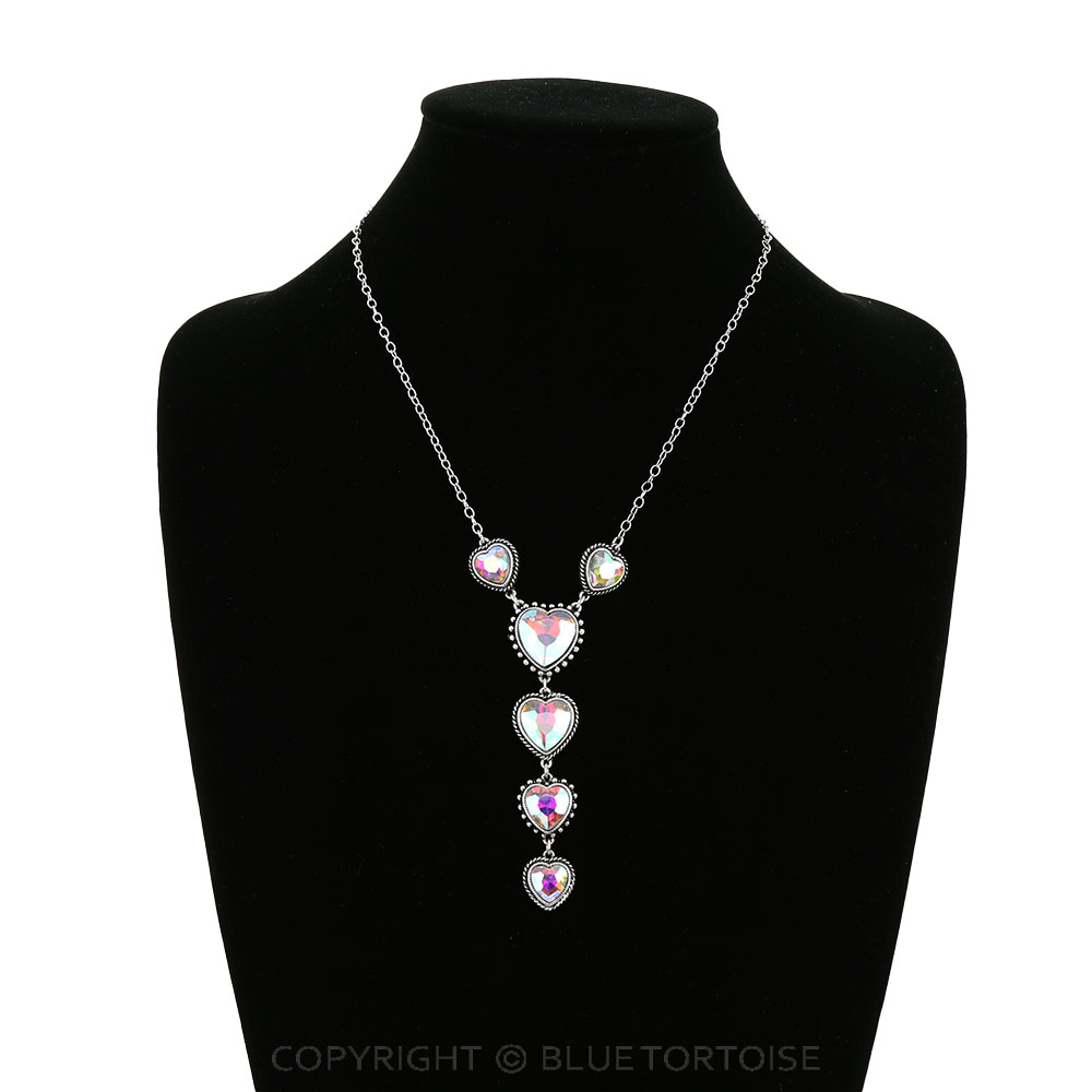 Western Heart Stone Y Necklace - Image 2
