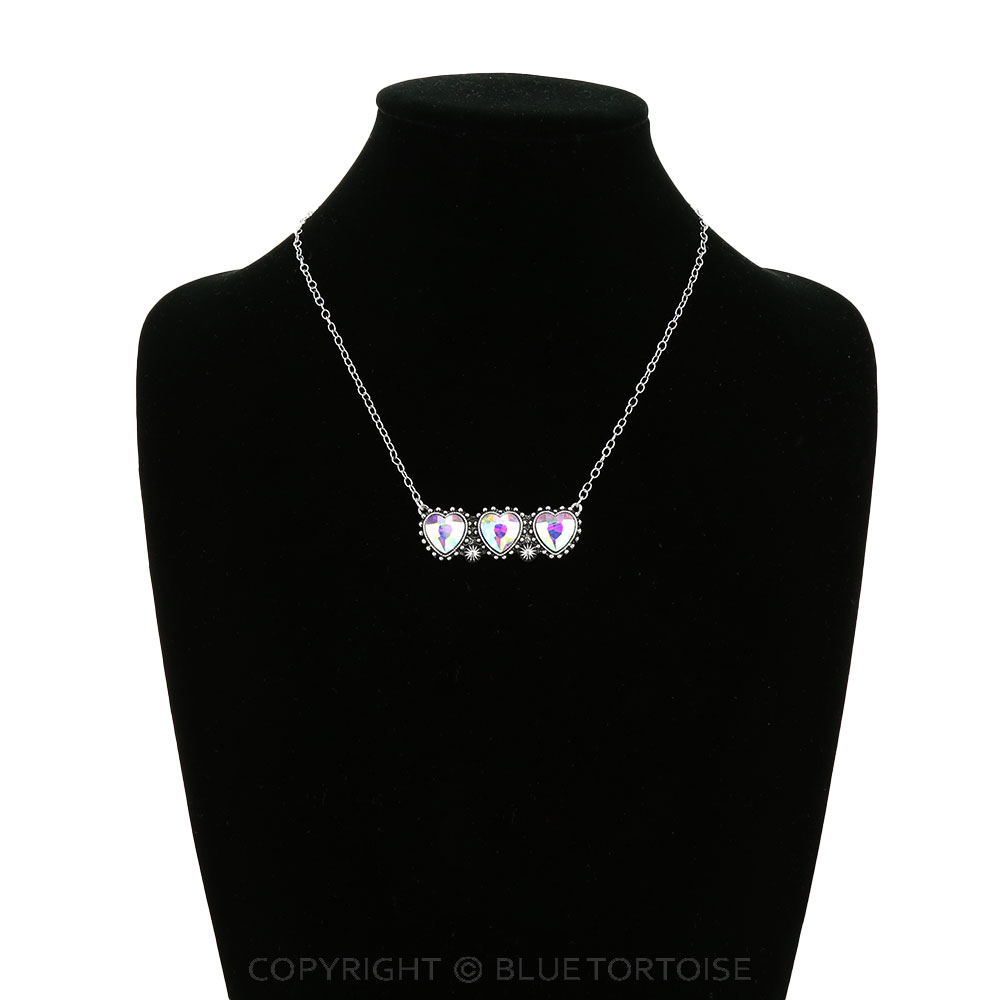 Western Heart Stone Bar Necklace - Image 2