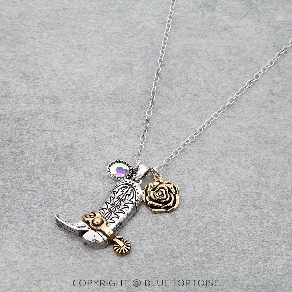 Western Boot Necklace