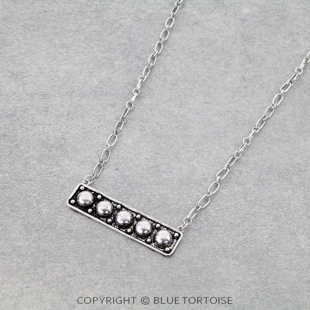 Western Ball TXR Bar Necklace - Image 3