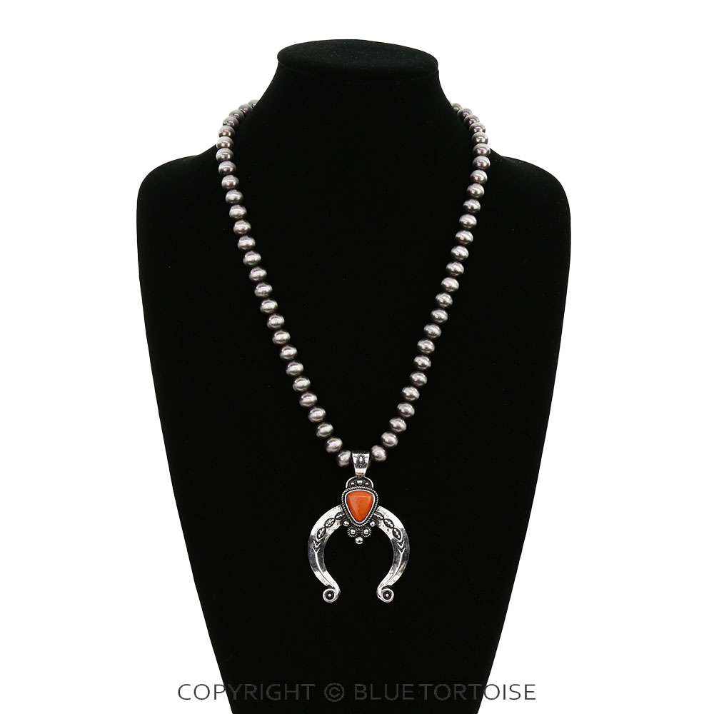 Western Squash Blossom Pendant Necklace - Image 2