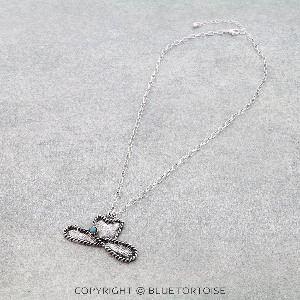 Western Rope TXR Cowboy Hat Necklace - Image 3