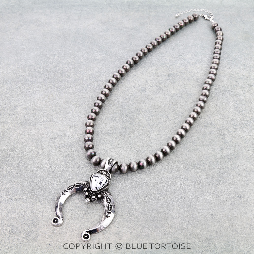 Western Squash Blossom Pendant Necklace