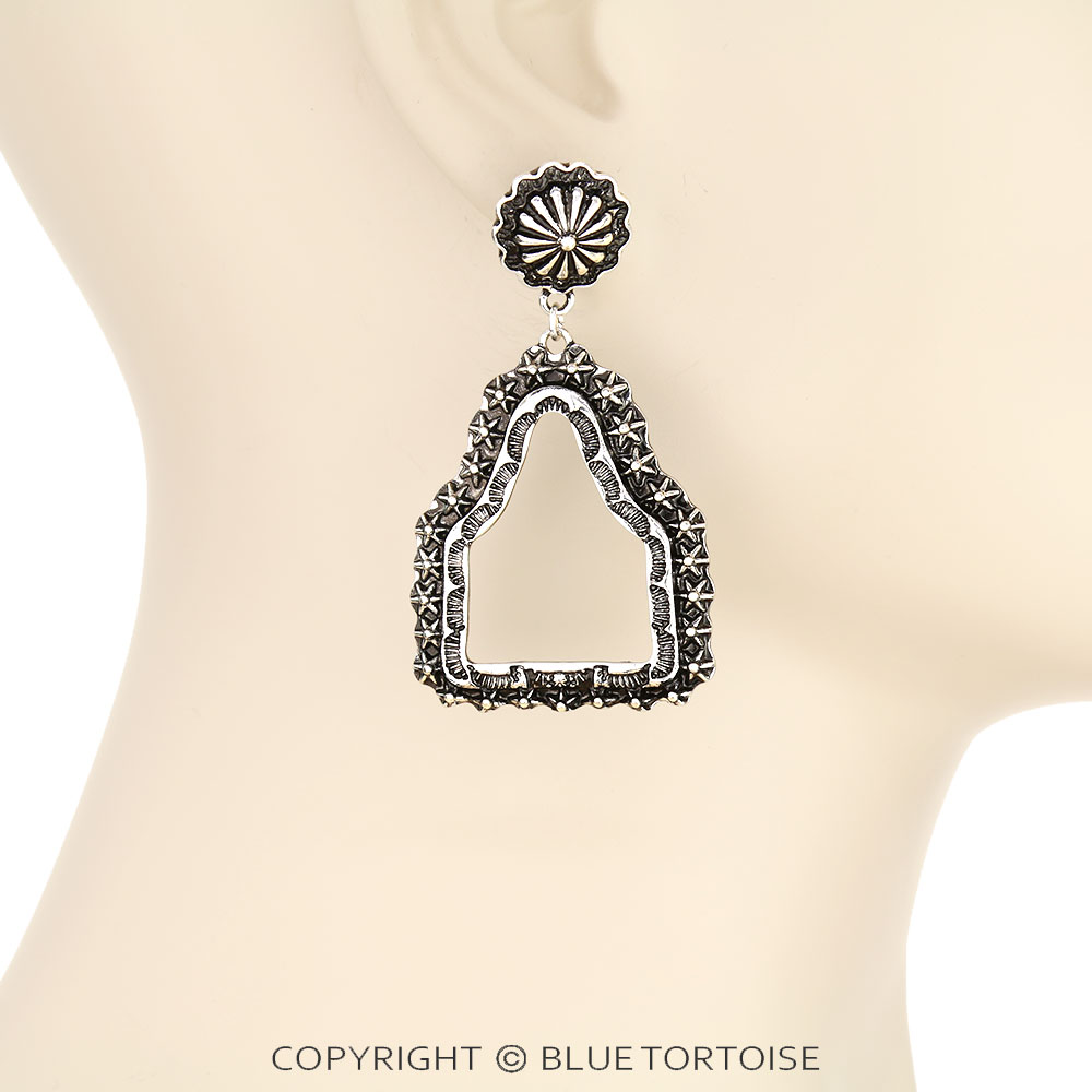 Western Ear Tag Stud Earrings - Image 2