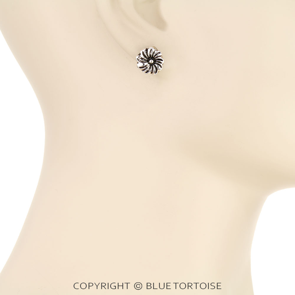 Western Mini Flower Stud Earrings - Image 2