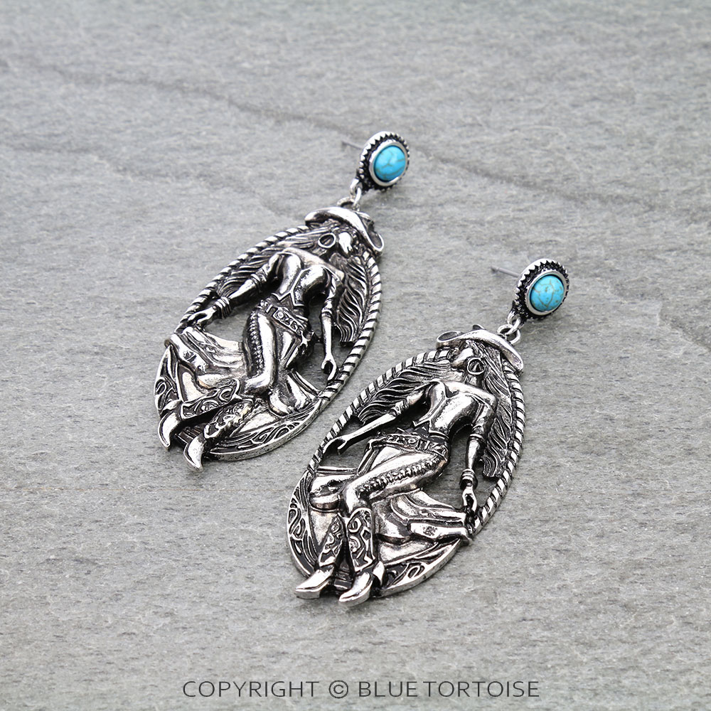 Western Cowgirl Stud Earrings