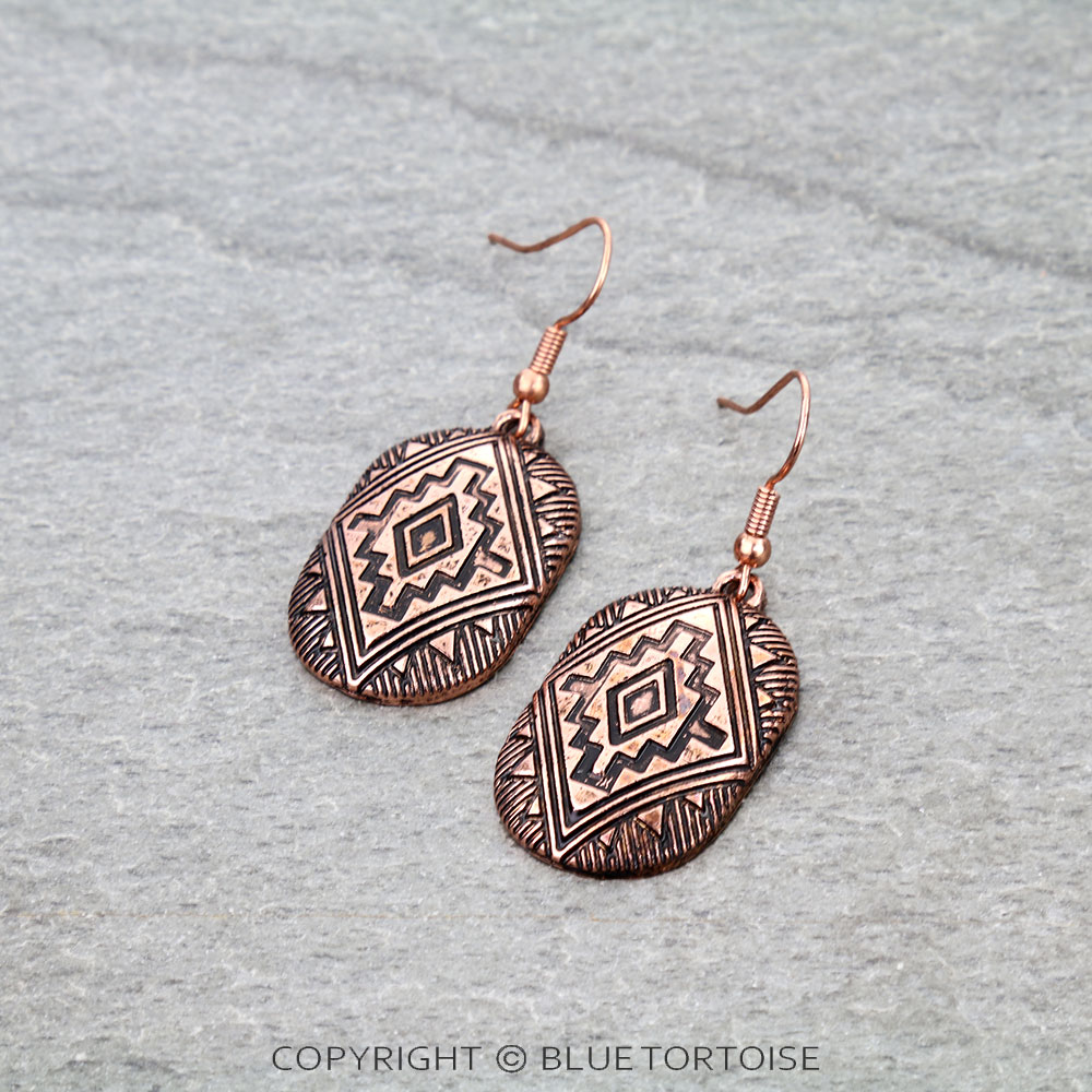 Western Aztec Dangle Earrings