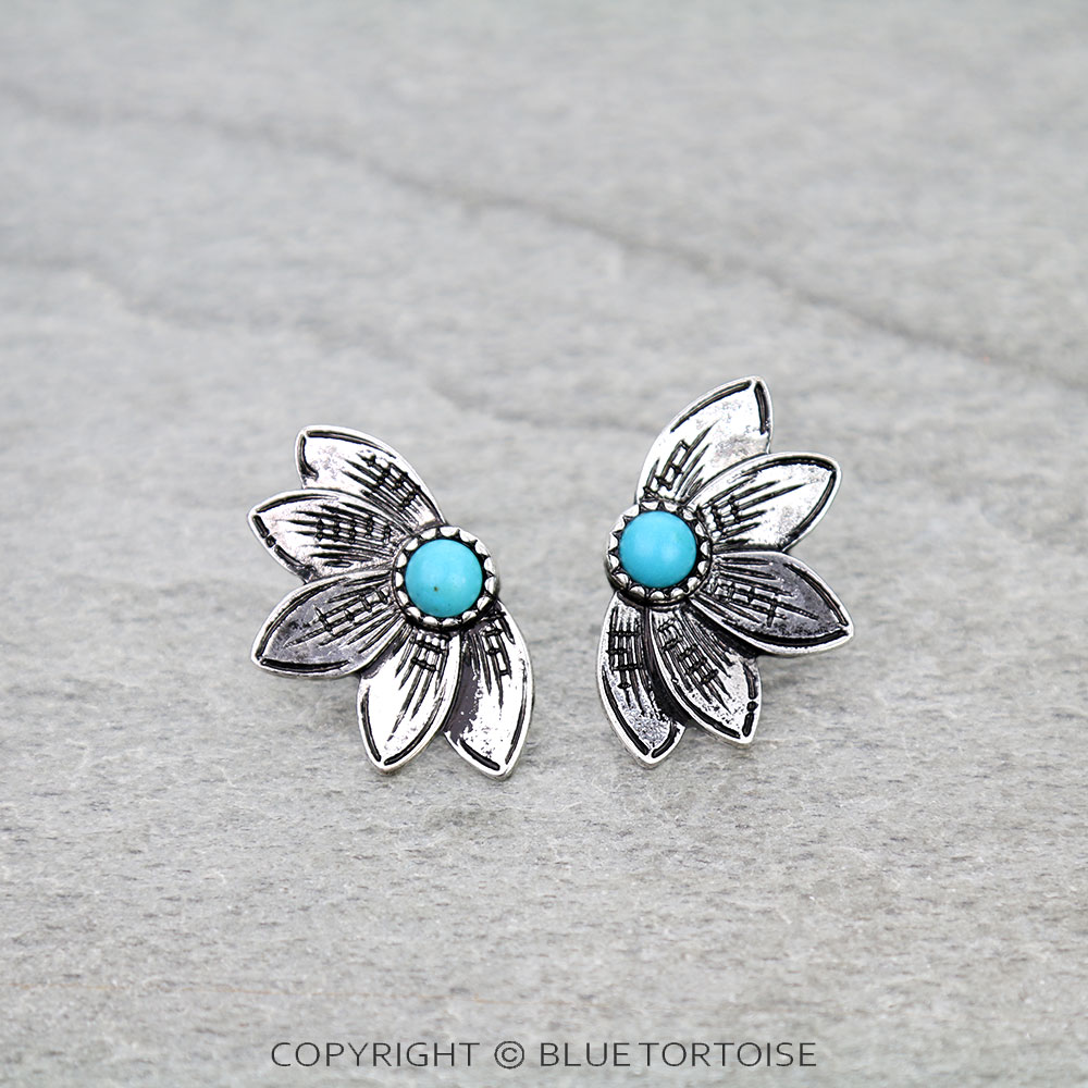 Western Sunflower Stud Earrings