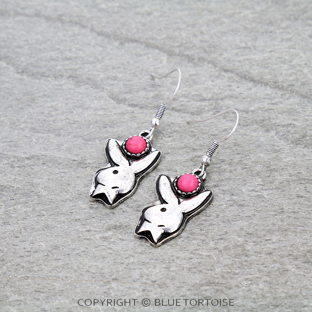 Western Bunny Dangle Earrings