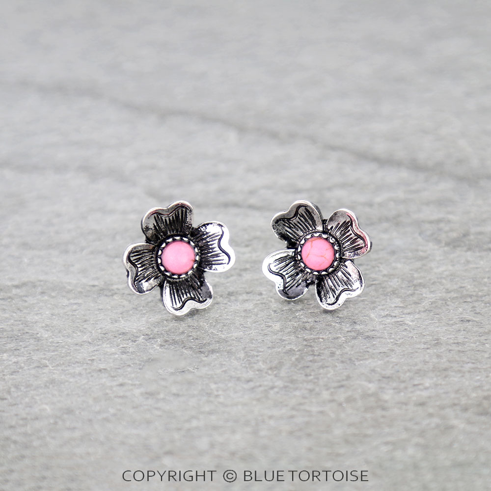 Western Flower Stud Earrings