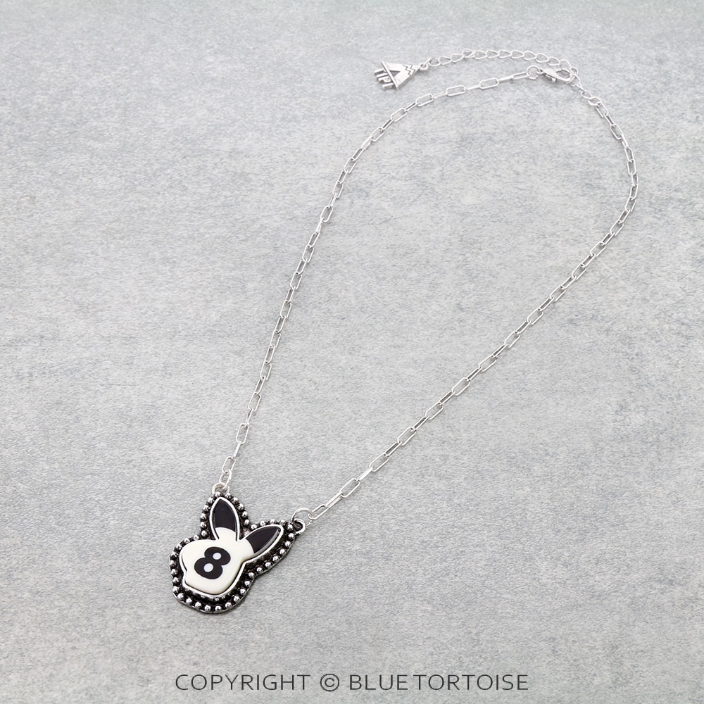 8 Ball Bunny Necklace