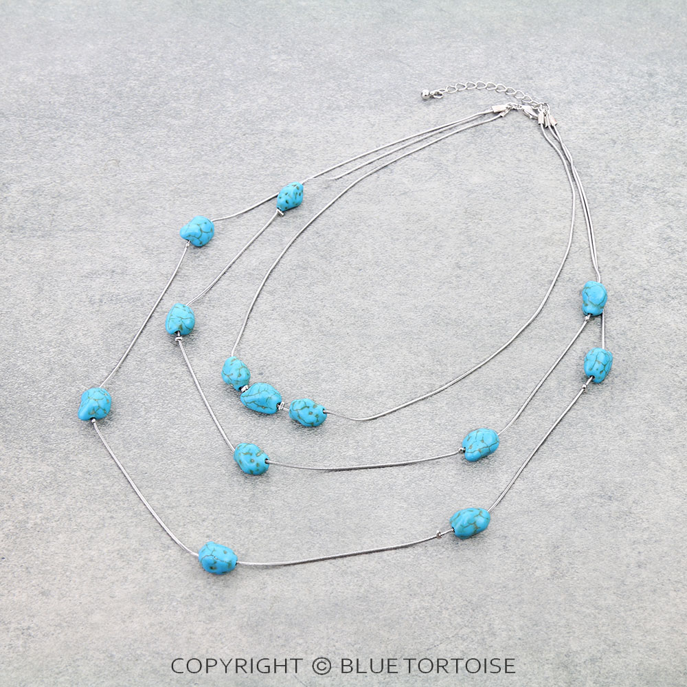 3 Layered TQ Bead Necklace